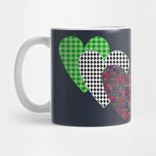Striped Plaid Printed Heart Valentine's Day Mug